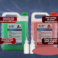 Colle acrylique AB transparente à faible formation de bulles pour collage de lentilles optiques, colle méthacrylate rouge et bleue
