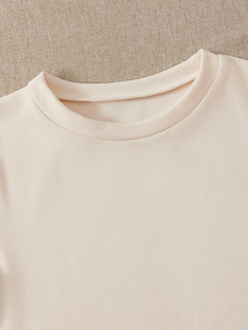 Conjunto de Pijama Minimalista de Verano para <span class=keywords><strong>Mujer</strong></span>, Tejido Transpirable, Camiseta de Manga Corta y <span class=keywords><strong>Pantalones</strong></span> <span class=keywords><strong>Cortos</strong></span>, Color Sólido, Ropa de Estar en Casa, Conjunto de 2 Piezas - Product Image 3