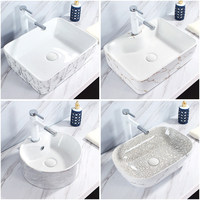 Évier de cuisine de luxe blanc style hôtelier, en céramique à motif marbre, finition brillante, sans trou, avec tablier avant