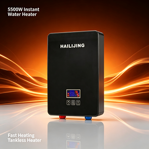 Chauffe-eau électrique instantané 5500W, classe <span class=keywords><strong>d</strong></span>'efficacité énergétique, commande tactile, <span class=keywords><strong>chauffage</strong></span> rapide intelligent, économie <span class=keywords><strong>d</strong></span>'énergie, pour l'extérieur et la maison - Product Image 1