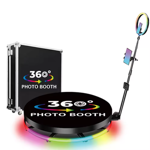 Nueva Cabina de Fotos Giratoria Portátil de 360 Grados, Cabina de Fotos Selfie con Cámara de 360 Grados, Cabina de Fotos 360 con Anillo de Luz - Product Image 1