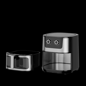 Horno freidora de aire sin aceite de acero inoxidable con control manual y cesta antiadherente de 10L - Product Image 1