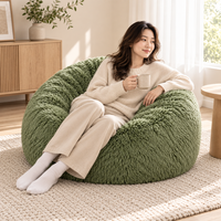 Housse de pouf en peluche vide à remplir soi-même pour billes de pouf ou vêtements en peluche, housse de siège lounge confortable, décoration intérieure