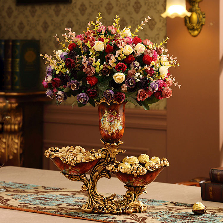 vase+ 6 pieces flowers