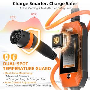 Cargador Portátil para Vehículos Eléctricos Feyree, 7kW, 1 Fase, 4.3 Pulgadas, con Control Remoto Inteligente WIFI, Cargador Inteligente GBT para Vehículos Eléctricos, Ajusta la Corriente 32A - Product Image 2