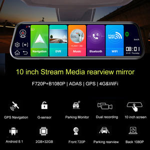 Camera DVR ADAS WiFi 10 Inch 4G Cho Xe Hơi Camera Hành Trình FHD 8.1 P Gương Chiếu Hậu Phương Tiện <span class=keywords><strong>Android</strong></span> 1080 Stream Máy Ghi Hình GPS DVR - Product Image 2