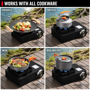 Nuovo Fornello a Gas Butano Portatile Antivento a Sette Stelle per Campeggio, Attrezzatura da Cucina ad Alta Potenza per Barbecue all'Aperto, 3-5 Persone - Product Image 5