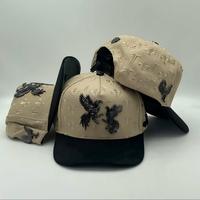 Casquette de sport réglable à 5 panneaux en tissu polyester/coton, motif imprimé numérique, broderie décorative, unisexe, toutes saisons, pour adulte