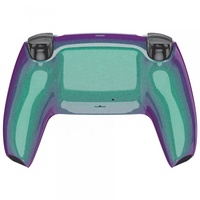 Coques personnalisées en gros pour manettes PS5, finition brillante, vert caméléon, dos violet