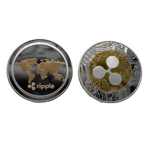 Đồng xu kỷ niệm bằng kim loại mạ bạc vàng Ripple XRP tùy chỉnh, dùng làm đồ trang trí - Product Image 1
