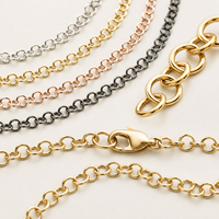 Collier chaîne à maillons ovales personnalisé pour femmes, vente en gros