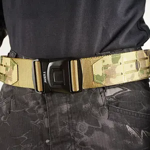 Tushi 2 "Camouflage Molle System Heavy Duty Tactical Rigger Belt con fibbia in metallo a sgancio rapido