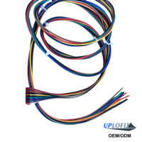 Cable de PVC de 10 pines con conector voladizo UL1007 22AWG multicolor de 72 pulgadas (1830 mm) con conector A2516-10Y para máquinas