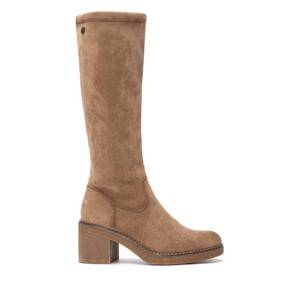 Women's <b>Knee</b> <b>High</b> Boots Beige Suede Block Heel Fashion Winter Wear - Product Image 1