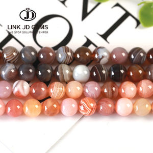 Persa Natural 6 8 10 12 14 MM piedra preciosa gris Botswana ágata cuentas para pulsera de moda fabricación de collares - Product Image 3