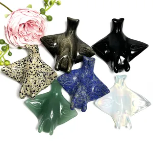 Natural Wholesale High Quality Carving Crafts Healing Crystal manta ray for decoration