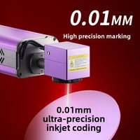 Machine de marquage laser à fibre entièrement automatique pour l'impression de dates d'expiration, de graphiques, de logos, sur boîtes d'emballage, sacs en plastique, métal, etc.