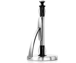 Porte-rouleau de cuisine de bureau sans trou, porte-serviettes de cuisine en acier inoxydable, porte-serviettes en papier droit réglable - Product Image 1