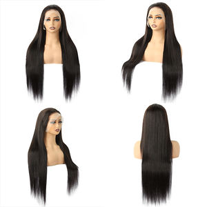 Peluca de Cabello Humano Brasileño con Frente de Encaje al por Mayor, Peluca de Encaje <span class=keywords><strong>Frontal</strong></span> Transparente sin Pegamento, Peluca de Cabello Humano Liso para Mujeres Negras - Product Image 5