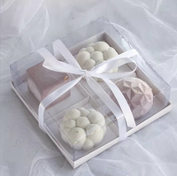 Boîte à gâteaux et à beignets transparente avec 6 et 9 compartiments, boîte à pâtisserie, emballage, boîte à beignets portable avec couvercle transparent