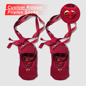 <span class=keywords><strong>Chaussettes</strong></span> de <span class=keywords><strong>yoga</strong></span> et de Pilates <span class=keywords><strong>pour</strong></span> femmes, antidérapantes, à bride unique, avec grip Siren, <span class=keywords><strong>pour</strong></span> la gym, le fitness, la barre et le Lagree, personnalisables en gros - Product Image 5