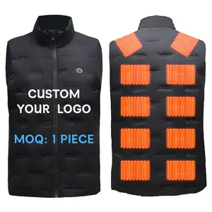 Logo Module Puffer Gel Motorcycle Cycling Smart Graphene Hunting Portable Battery Infrared Red Heated Vest