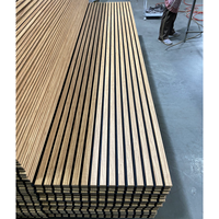 Panneau acoustique en bois rainuré perforé, panneau absorbant le son en MDF, ignifuge, pour salle de réunion, auditorium