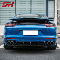 Vente Flash : Ensemble de lèvres arrière SD améliorées avec lame en fibre de carbone pour Porsche Panamera 971 (modèles 2017 et plus)