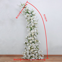 2023 nouveau mariage arc fleur scène toile de fond décoration soie fleurs blanches pour noël remise des diplômes Halloween nouvel an pâques