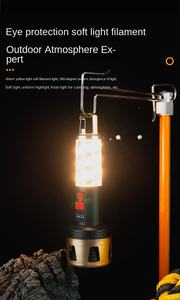 2025 fábrica jardín al aire libre energía de emergencia Usb recargable Abs cuerpo de plástico Camping LED antorcha luces de trabajo linternas - Product Image 5