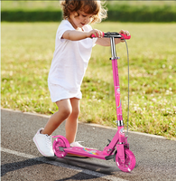 Trottinette pliable pour enfants avec deux roues de 6 pouces, utilisation en extérieur, cadre en acier réglable en hauteur