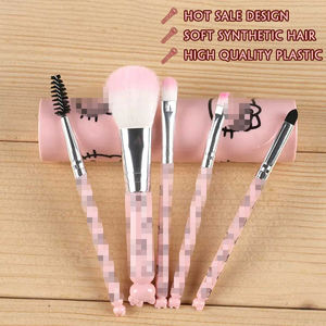Maquillage Vente Chaude Portable Helloed <span class=keywords><strong>Kitty</strong></span> Enfants 5pcs Pinceaux De Maquillage Cosmétique avec Boîte Outil Cosmétique Mignon - Product Image 4