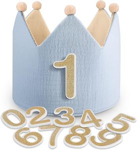 Corona di <span class=keywords><strong>compleanno</strong></span> per bambini tessuto mussola corona di <span class=keywords><strong>compleanno</strong></span> con numeri intercambiabili festa di <span class=keywords><strong>compleanno</strong></span> forniture corona Unisex - Product Image 6