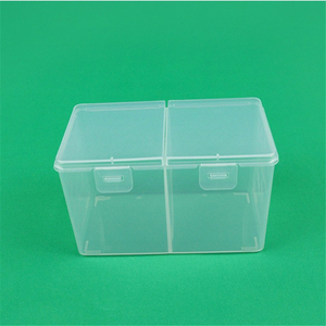 กล่องเก็บของพลาสติกใสแบบโมเดิร์น รุ่น D772 แบบ <span class=keywords><strong>2</strong></span> ช่อง สำหรับเก็บคลิปเล็กๆ กระดุม เครื่องมือ ชิ้นส่วนพลาสติก และบรรจุภัณฑ์ - Product Image 1