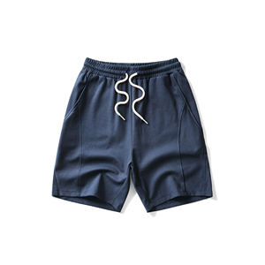 2025 été décontracté Capri pantalon tricoté, taille élastique, coupe ample, conception de sport à cinq points - Product Image 1