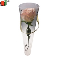 Emballage transparent écologique personnalisé Boîtes en PVC Emballage simple fleur à tube rond