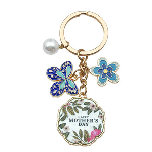 Wholesale Custom <b>Mothers</b> <b>Day</b> Keychain Metal Enamel <b>Keyring</b> Personalized Gift for Mom OEM ODM - Product Image 1