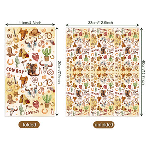 Huancai Western Cowboy invité serviettes jetable <span class=keywords><strong>papier</strong></span> dîner <span class=keywords><strong>serviette</strong></span> salle de bain essuie-mains pour <span class=keywords><strong>anniversaire</strong></span> Wild West fête fournitures - Product Image 3