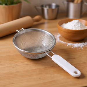 Passoire de cuisine Metaltex 20 cm en acier inoxydable à mailles fines pour la pâtisserie et la cuisine - Product Image 3