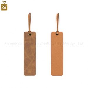 YY Cheap Crazy Horse Texture PU Leather <b>Bookmark</b> Page Clips Christmas Gifts Leather Book Markers Gifts for Teachers Book Lovers - Product Image 3