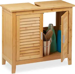 Wholesale Bamboo Basin Cabinet Non Pedestal Under Sink Storage Bamboo Sink Cabinet