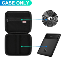 Étui de transport portable à coque rigide avec fermeture éclair pour accessoires électroniques, personnalisable avec logo, pour batterie externe