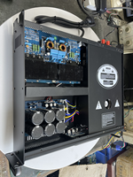 Amplificateur de puissance professionnel, amplificateur de basses audio professionnel 2x1000W, boîtier métallique, design durable pour la scène et l'extérieur