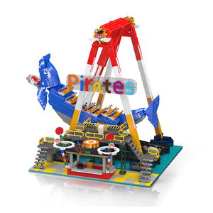 Yuxing King magasin phare Dreamland Dragon <span class=keywords><strong>requin</strong></span> animaux Nature 40 pièces blocs de construction garçons jouets éducatifs modèle YX11017 - Product Image 1