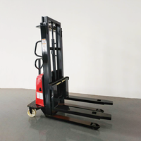 Chariot élévateur semi-électrique à batterie au plomb-acide en acier Newton de haute qualité, pneus en polyuréthane, certifié CE ISO, autoporté