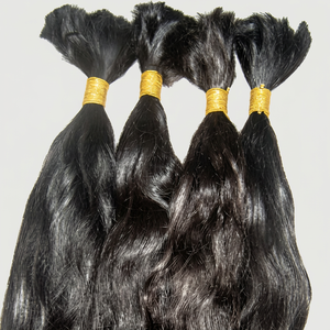 Cabello Indio Remy Natural 100% Sin Procesar, Color Castaño, 100g, Doble Trama a Máquina, Suave al Tacto - Product Image 1