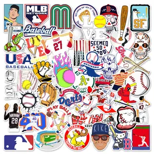 50 adet beyzbol Logo Graffiti çıkartmalar şişe için dizüstü bilgisayar araba motosiklet dekor takımı etiket moda PVC etiket