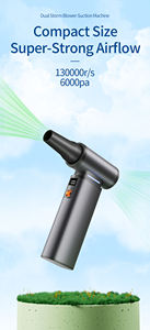 Souffleur d'air portatif rechargeable KC 13000 tr/min, mini turbo violent, ventilateur sans balais <span class=keywords><strong>pour</strong></span> voiture, clavier, camping, nettoyage <span class=keywords><strong>de</strong></span> la poussière - Product Image 4