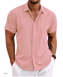 Camicie Casual da Uomo a Quadri con Colletto, Ultimi Modelli Vintage, in Lino Sintetico, a Maniche Corte, Bianche, Eleganti, Personalizzabili, per il Commercio all'Ingrosso - Product Image 6