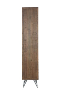 MRS <strong>WOODS</strong> Hot Selling Vintage Style Metal and <strong>Solid</strong> <strong>Wood</strong> <strong>Bookcase</strong> With Iron Base for Living Room - Product Image 2